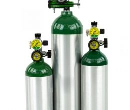 Cylinders of medical oxygen